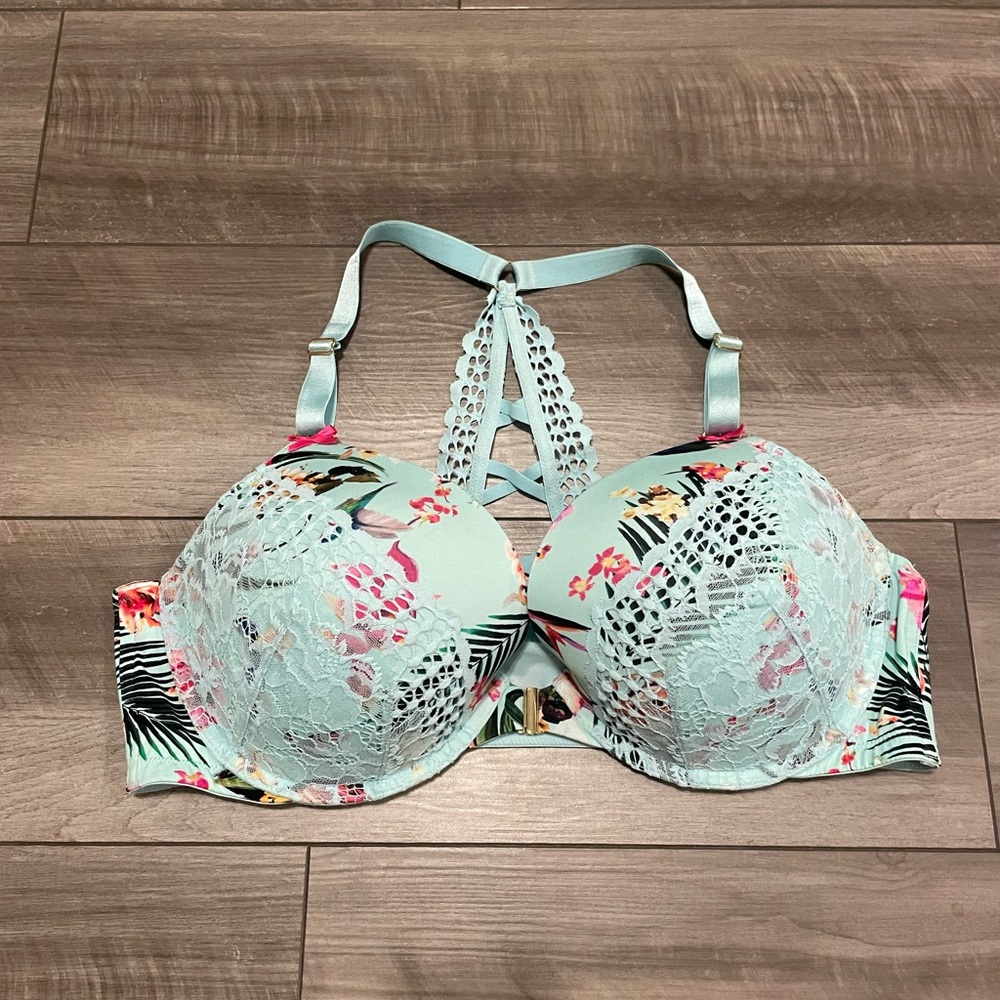 Cacique Boost Plunge Floral Lace Women's Bra 44D